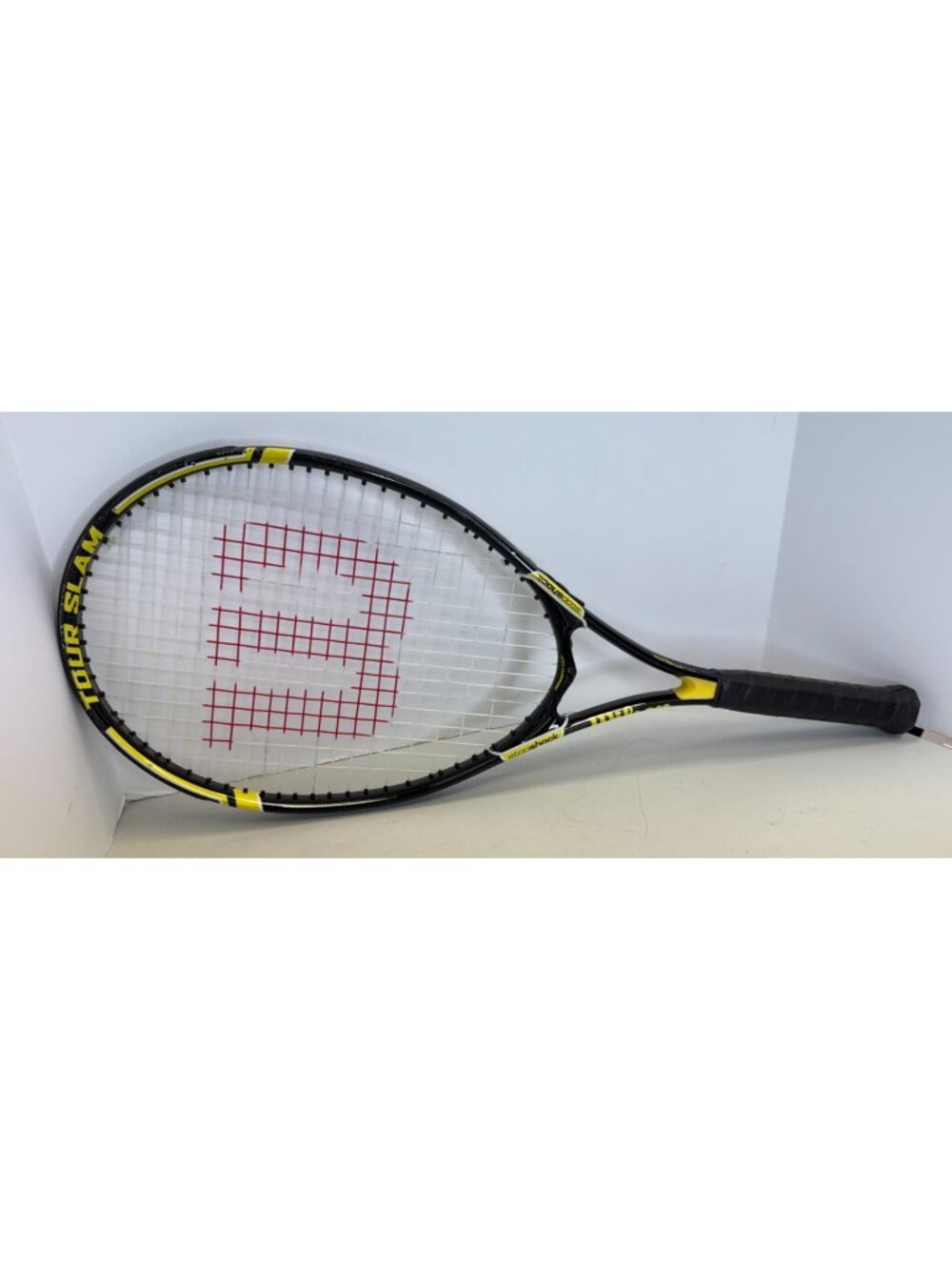 Wilson Tour Slam Tennis Racket L3 4-3/8 Stop Shock Pads Black & Yellow